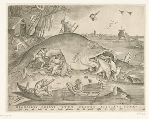 Los peces grandes se tragan a los pequeños
Los peces grandes se comen a los pequeños de Pieter van der Heyden