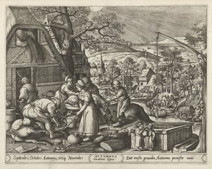 Otoño Otoño (título en objeto) Las cuatro estaciones (título de la serie) de Pieter van der Heyden