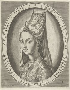 Retrato de Amalia, hija de Solimán I el Grande Retratos de gobernantes (título de la serie) de Pieter van der Heyden
