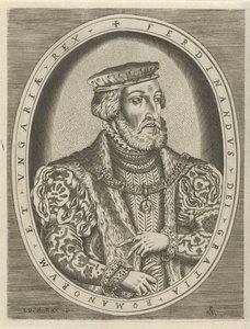 Retrato de Fernando I de Habsburgo, emperador alemán Retratos de gobernantes (título de la serie) de Pieter van der Heyden