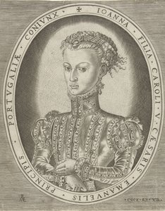 Retrato de Juana de Habsburgo Retratos de gobernantes (título de la serie) de Pieter van der Heyden