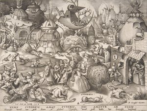 Orgullo Superbia, de la serie Los siete pecados capitales, 1558