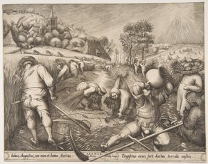 Verano Aestas de la serie Las Estaciones, 1570 de Pieter van der Heyden