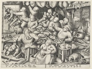 cocina grasienta La cocina magra y la cocina grasosa (título de la serie) de Pieter van der Heyden