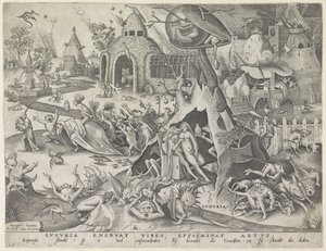 lujuria Luxuria (título sobre objeto) Los siete pecados capitales (título de la serie) de Pieter van der Heyden