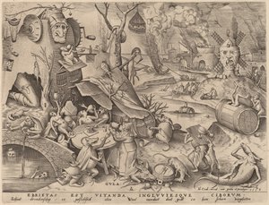 Gula de Pieter van der Heyden after Pieter Bruegel the Elder