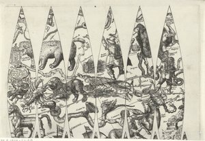 Mapa de parte del zodiaco de Pieter van der Keere