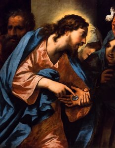 El pago del tributo, hacia 1650/60 (Óleo sobre lienzo) de Pietro (1605-78) Della Vecchia