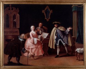 La lección de música de Pietro (after) Longhi