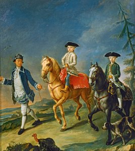 A caballo ... (pintura sobre lienzo) de Pietro (circle of) Longhi
