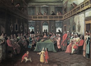 Concierto en una casa privada de Pietro (school of) Longhi