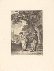 Le Devin du Village (Colette Llorando) de Pietro Antonio Martini after Jean Michel Moreau