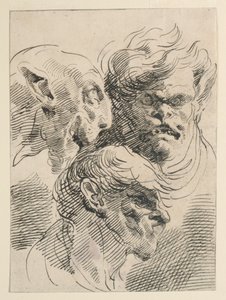 Cabezas grotescas de Pietro Antonio Novelli