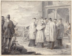 Paulinus, cardenal y patriarca de Aquileia, traslada su sede a Grado de Pietro Antonio Novelli