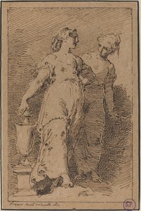 Dos mujeres jóvenes de Pietro Antonio Novelli