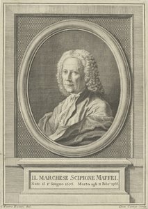 Retrato del poeta Scipione Maffei 1675-1755, c. 1750 de Pietro Antonio Rotari
