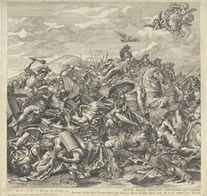 Batalla de Arbella (parte izquierda) de Pietro Aquila