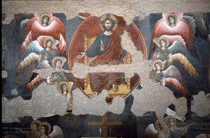 El Juicio Final Cristo triunfante. (Detalle) - Fresco de Pietro Cavallini