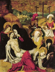 Deposición de Cristo, o Piedad de Tánger, de Pietro Cavaro (activo 1508-1538), temple sobre tabla de Pietro Cavaro