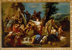 Moisés golpeando la roca en el desierto,
segunda mitad del siglo XVII (óleo sobre lienzo) de Pietro Dandini