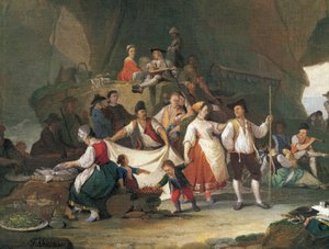 Desayuno junto al mar (detalle) de Pietro Fabris