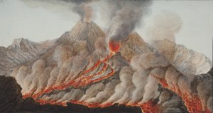 Placa X de Campi Phlegraei: Observaciones de los volcanes de las dos Sicilias por William Hamilton, 1776 de Pietro Fabris