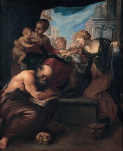 El matrimonio místico de Santa Catalina, 1595-1599 de Pietro Faccini