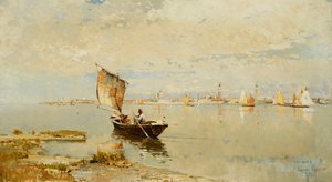 En la laguna, 1882 de Pietro Fragiacomo