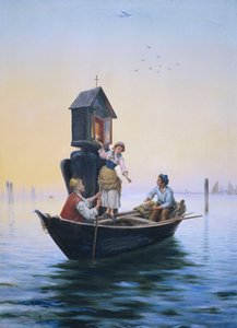Asistiendo a un santuario veneciano de Pietro Gabrini