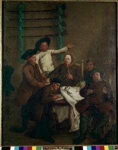 Caza en el valle: el sorteo de nombres de Pietro Longhi