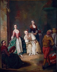 La forlana (La furlana), una danza popular de la región de Venecia. Pintura de Pietro Longhi (1702-1785) 1750. Ca 
