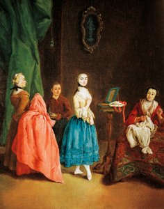 Dama en la modista de Pietro Longhi