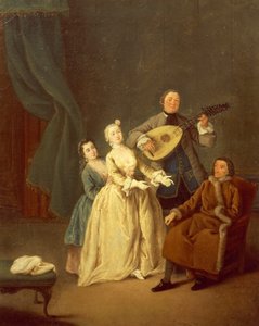 El concierto o la familia en concierto de Pietro Longhi