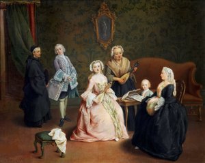 El concierto familiar Concerto familiare, 1750-1752 de Pietro Longhi