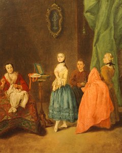 Probándose el vestido, por Pietro Longhi (1701-1785)