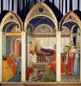 Natividad de la Virgen, por Pietro Lorenzetti (ca 1280-ca 1348) de Pietro Lorenzetti
