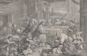 Cristo convirtiendo el agua en vino en la boda de Caná, 1743-63 de Pietro Monaco