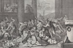 La masacre de los inocentes, 1730-50 de Pietro Monaco
