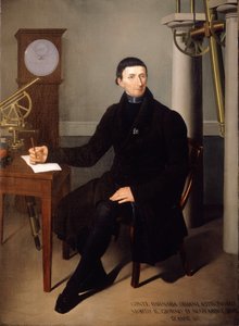 Retrato de Barnaba Oriani, astrónomo (1752 - 1832) por N. Carducci. Pintura del siglo XIX. de Pietro Narducci
