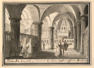 Diseño de escenario, interior de iglesia
