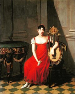 Dama con laúd de arpa