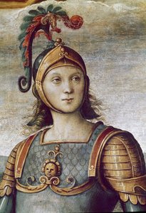 Horacio Cocles, detalle de Fuerza y Templanza de Pietro Perugino