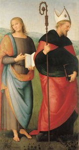 San Juan Evangelista y San Agustín, 1502-1512 de Pietro Perugino