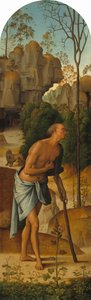 La Crucifixión con la Virgen, San Juan, San Jerónimo y Santa María Magdalena [panel izquierdo] de Pietro Perugino