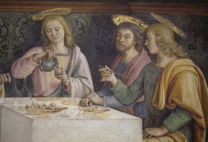 La Última Cena (detalle) de Pietro Perugino
