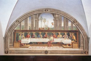 La última cena de Pietro Perugino