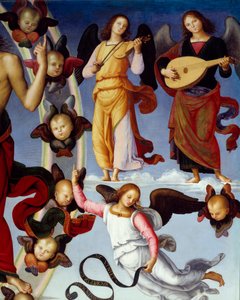 La ascensión de Cristo (detalle) de Pietro Perugino