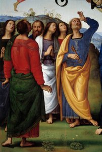 La ascensión de Cristo (detalle) de Pietro Perugino