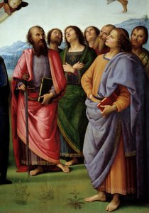 La ascensión de Cristo (detalle) de Pietro Perugino
