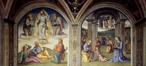 Transfiguración y Natividad de Pietro Perugino